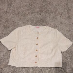 Pink Lily Cream Textured Knitwear